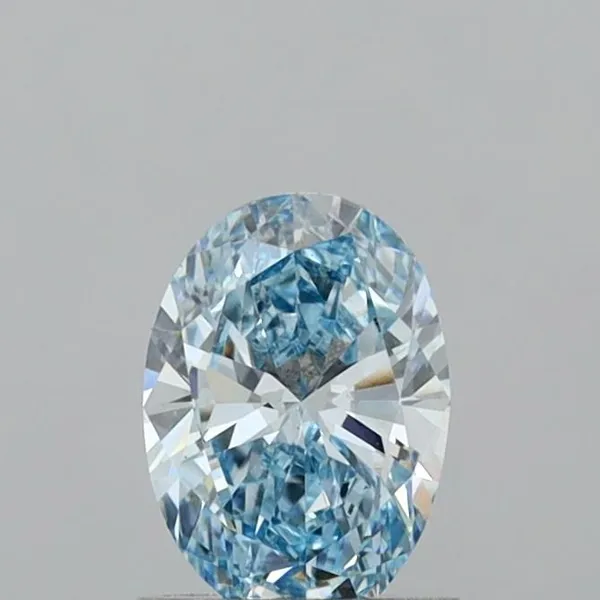 1.01ct OVAL Fancy Intense Blue VS2 Coloured Lab diamond