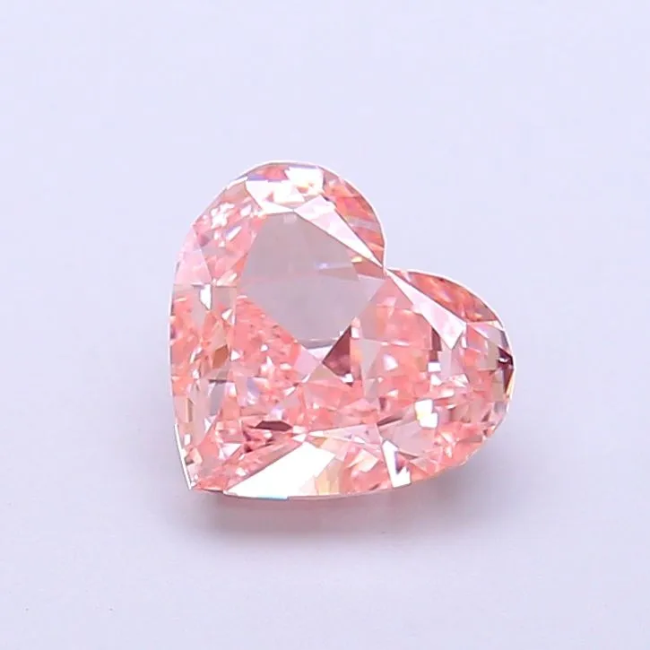 1.24ct HEART Fancy Intense Pink VVS2 Coloured Lab diamond