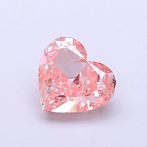 1.24ct HEART Fancy Intense Pink VVS2 Coloured Lab diamond