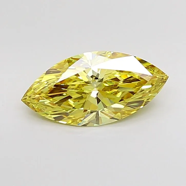 2.40ct MARQUISE Fancy Intense Yellow VS1 Coloured Lab diamond