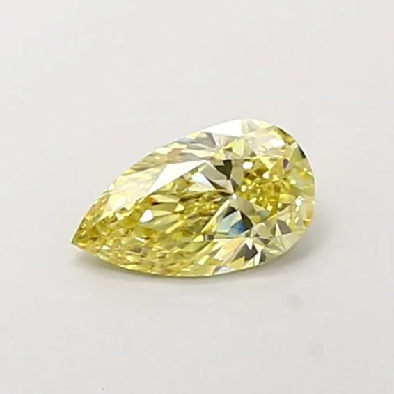 0.83ct PEAR Fancy Yellow VS1 Coloured Lab diamond
