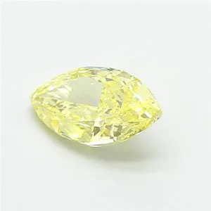 0.9ct MARQUISE Fancy Intense Yellow VS1 Coloured Lab diamond