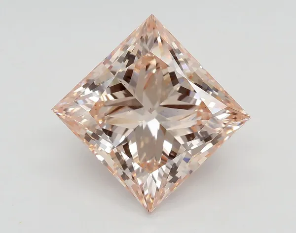 3.7ct PRINCESS Fancy Pink VS2 Coloured Lab diamond