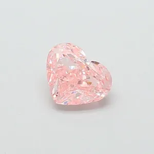 1ct HEART Fancy Vivid Pink VS2 Coloured Lab diamond
