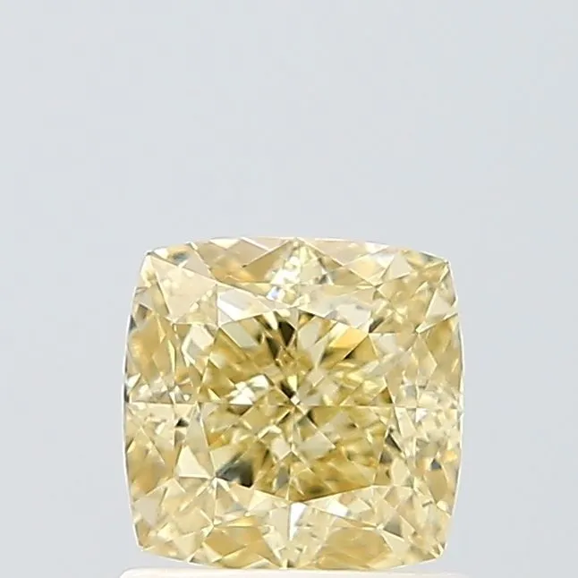1.09ct CUSHION Fancy Light Yellow VVS2 Coloured Lab diamond