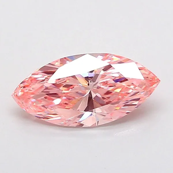 1.43ct MARQUISE Fancy Vivid Pink VVS2 Coloured Lab diamond