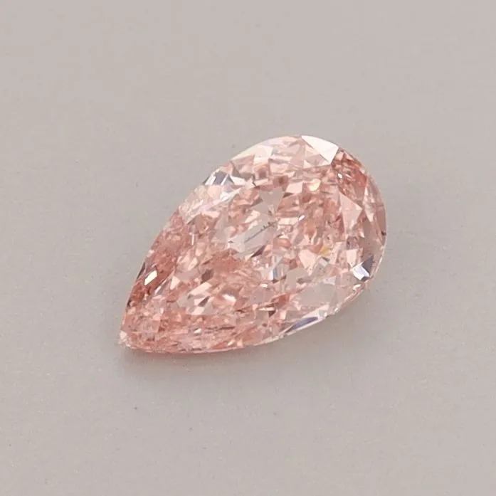 0.38ct PEAR Fancy Vivid Pink SI1 Coloured Lab diamond
