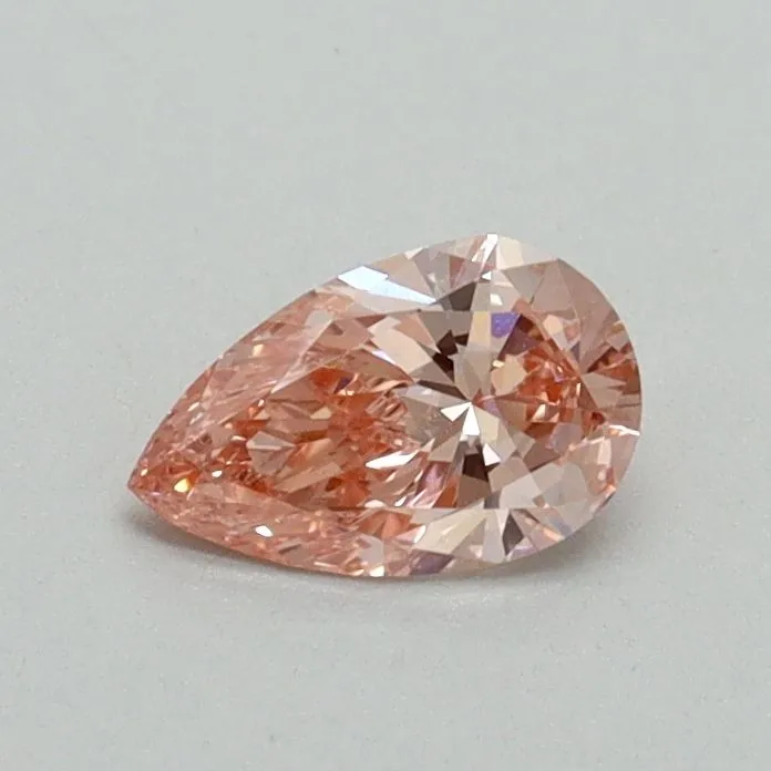 0.35ct PEAR Fancy Vivid Pink VS1 Coloured Lab diamond