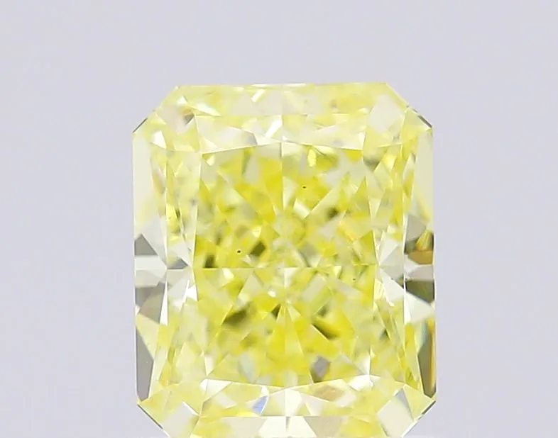 1.25ct RADIANT Fancy Intense Yellow VS1 Coloured Lab diamond