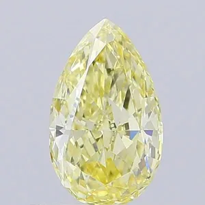 0.7ct PEAR Fancy Light Yellow VS1 Coloured Lab diamond