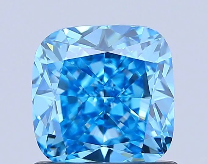 1.07ct CUSHION Fancy Vivid Blue VVS2 Coloured Lab diamond
