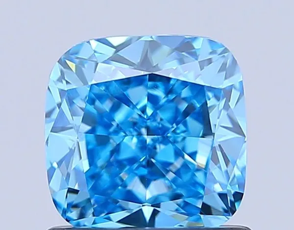 1.07ct CUSHION Fancy Vivid Blue VVS2 Coloured Lab diamond