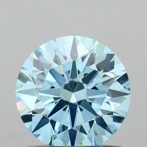 1ct ROUND Fancy Vivid Blue VS2 Coloured Lab diamond
