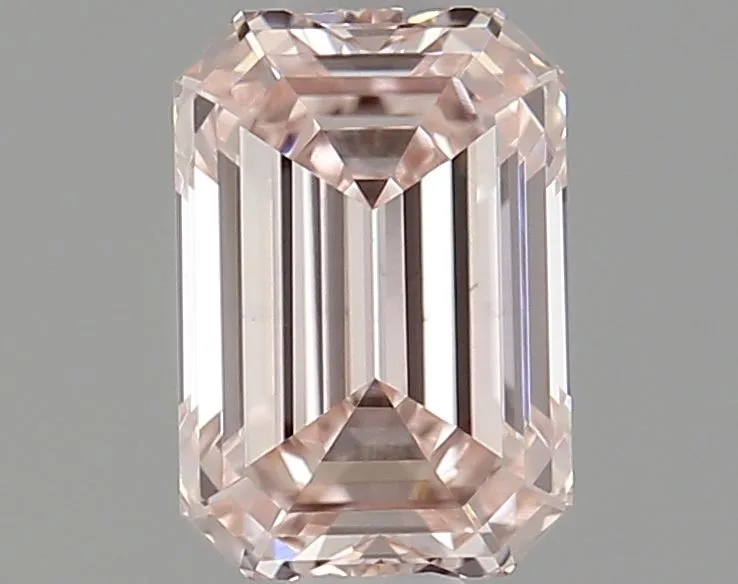 0.71ct EMERALD Fancy Intense Pink VVS2 Coloured Lab diamond