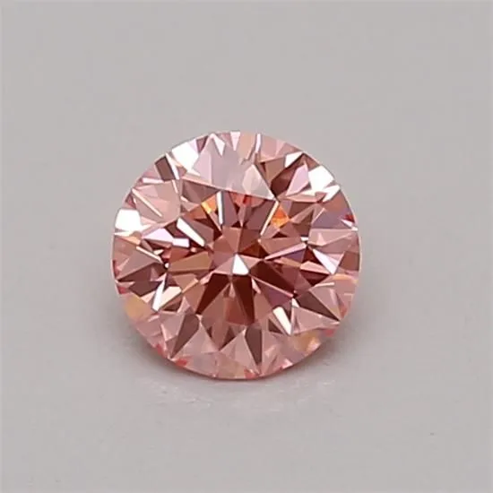 0.32ct ROUND Fancy Vivid Pink VVS2 Coloured Lab diamond