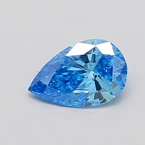 0.4ct PEAR Fancy Vivid Blue VS1 Coloured Lab diamond