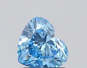 1.01ct HEART Fancy Vivid Blue VVS2 Coloured Lab diamond