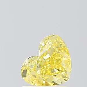 0.81ct HEART Fancy Intense Yellow VVS1 Coloured Lab diamond