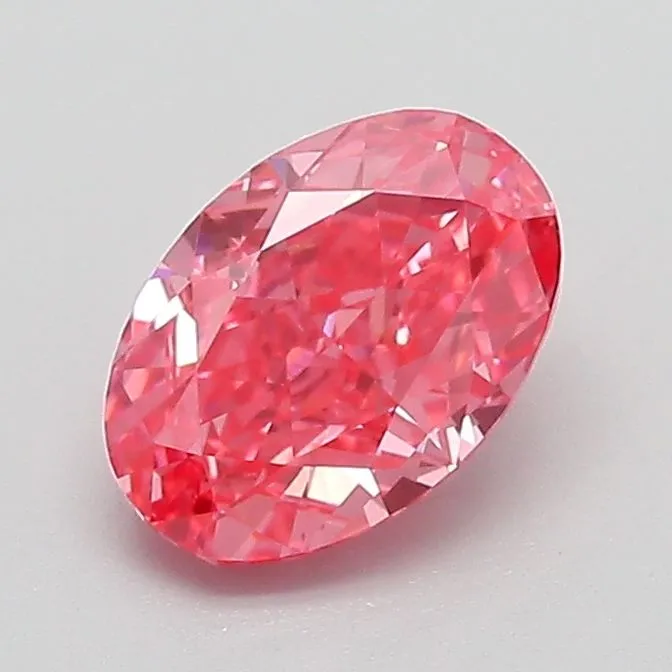 1.08ct OVAL Fancy Vivid Pink VVS2 Coloured Lab diamond