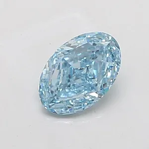1.18ct OVAL Fancy Vivid Blue VS1 Coloured Lab diamond