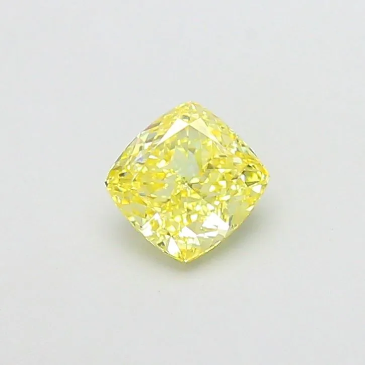 1.03ct CUSHION Fancy Yellow VS1 Coloured Lab diamond