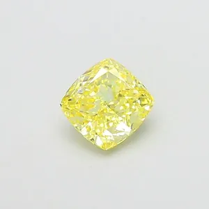 1.03ct CUSHION Fancy Yellow VS1 Coloured Lab diamond