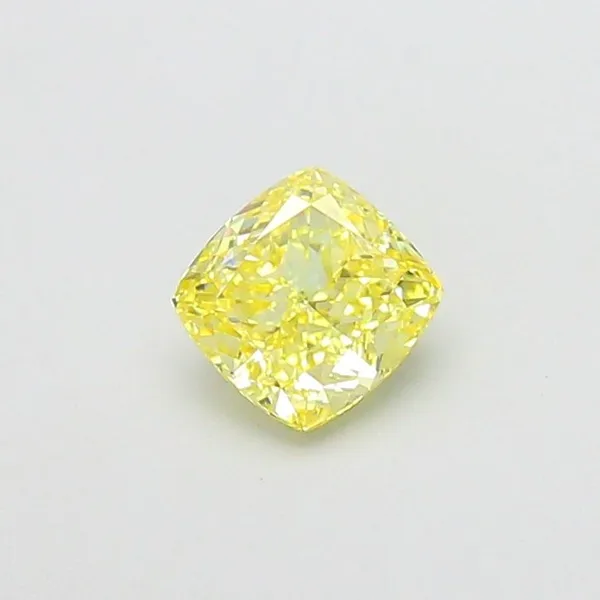 1.03ct CUSHION Fancy Yellow VS1 Coloured Lab diamond