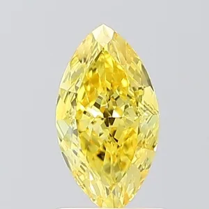 1.05ct MARQUISE Fancy Vivid Yellow VVS1 Coloured Lab diamond