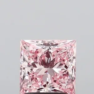 1.59ct PRINCESS Fancy Intense Pink VS1 Coloured Lab diamond