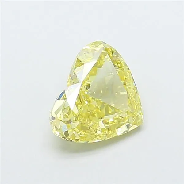1.51ct HEART Fancy Intense Yellow SI1 Coloured Lab diamond