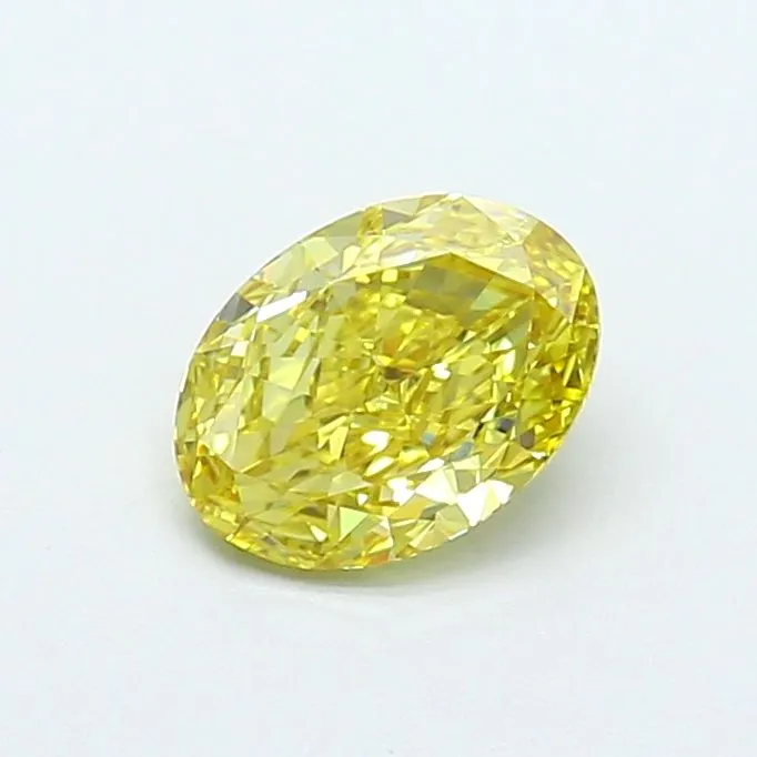 1.01ct OVAL Fancy Intense Yellow VS1 Coloured Lab diamond
