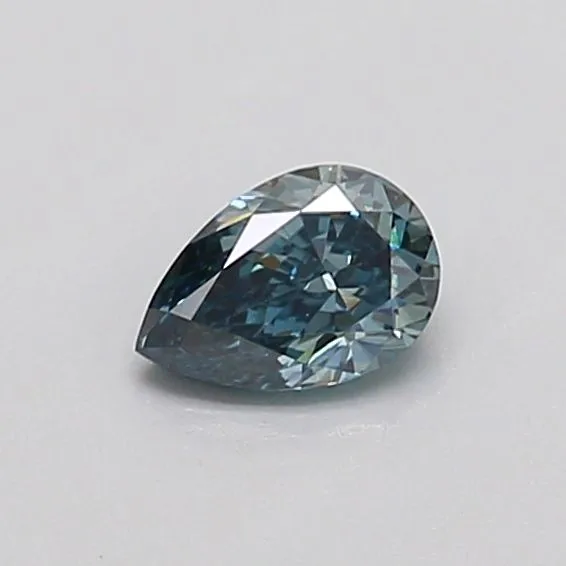 0.30ct PEAR Fancy Deep Greenish Blue VS1 Coloured Lab diamond