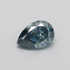 0.3ct PEAR Fancy Deep Greenish Blue VS1 Coloured Lab diamond