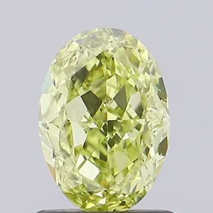 0.68ct OVAL Fancy Yellow VS1 Coloured Lab diamond