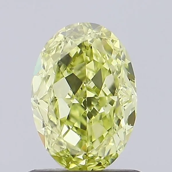 0.68ct OVAL Fancy Yellow VS1 Coloured Lab diamond