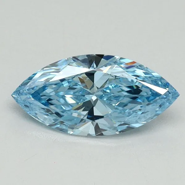 1ct MARQUISE Fancy Vivid Blue VS1 Coloured Lab diamond