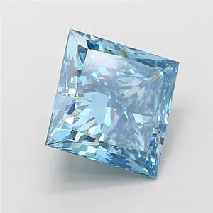 5ct PRINCESS Fancy Vivid Blue VS1 Coloured Lab diamond