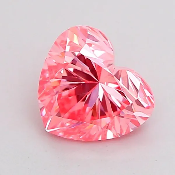 1ct HEART Fancy Vivid Pink VVS2 Coloured Lab diamond