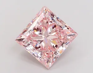 8.02ct PRINCESS Fancy Pink VVS2 Coloured Lab diamond