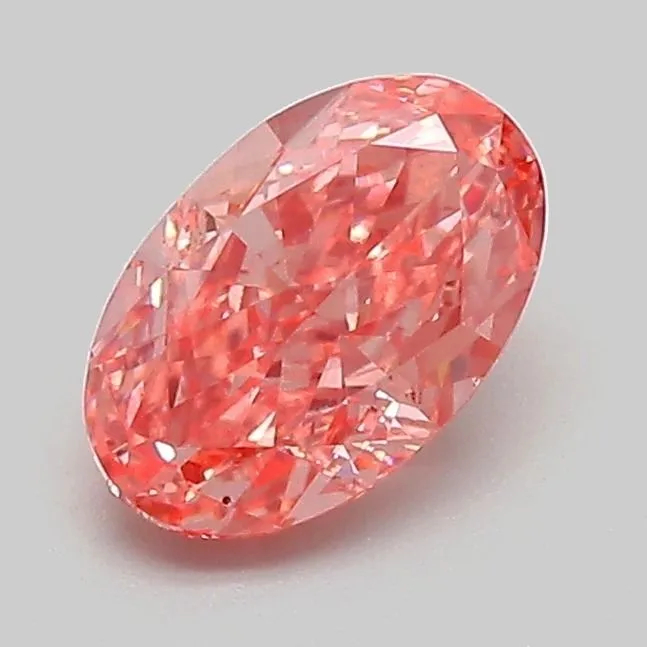 1.02ct OVAL Fancy Vivid Pink VS1 Coloured Lab diamond