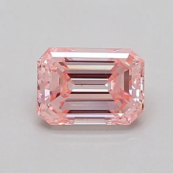 0.67ct EMERALD Fancy Intense Pink VS2 Coloured Lab diamond