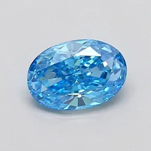 0.5ct OVAL Fancy Vivid Blue VS1 Coloured Lab diamond