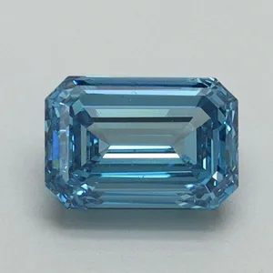 1ct EMERALD Fancy Vivid Blue VS2 Coloured Lab diamond
