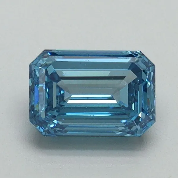 1ct EMERALD Fancy Vivid Blue VS2 Coloured Lab diamond