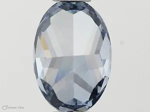 0.58ct OVAL Fancy Intense Blue VVS1 Coloured Lab diamond