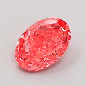1.03ct OVAL Fancy Vivid Pink VS1 Coloured Lab diamond