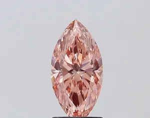 1.57ct MARQUISE Fancy Vivid Brownish Pink VVS2 Coloured Lab diamond