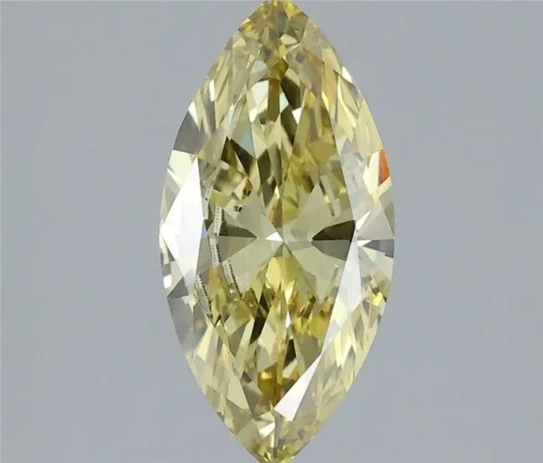 1.32ct MARQUISE Fancy Intense Yellow VVS2 Coloured Lab diamond