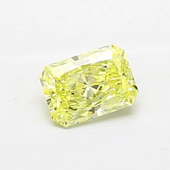 0.84ct RADIANT Fancy Yellow VVS2 Coloured Lab diamond