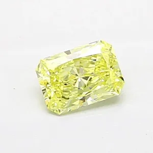 0.84ct RADIANT Fancy Yellow VVS2 Coloured Lab diamond